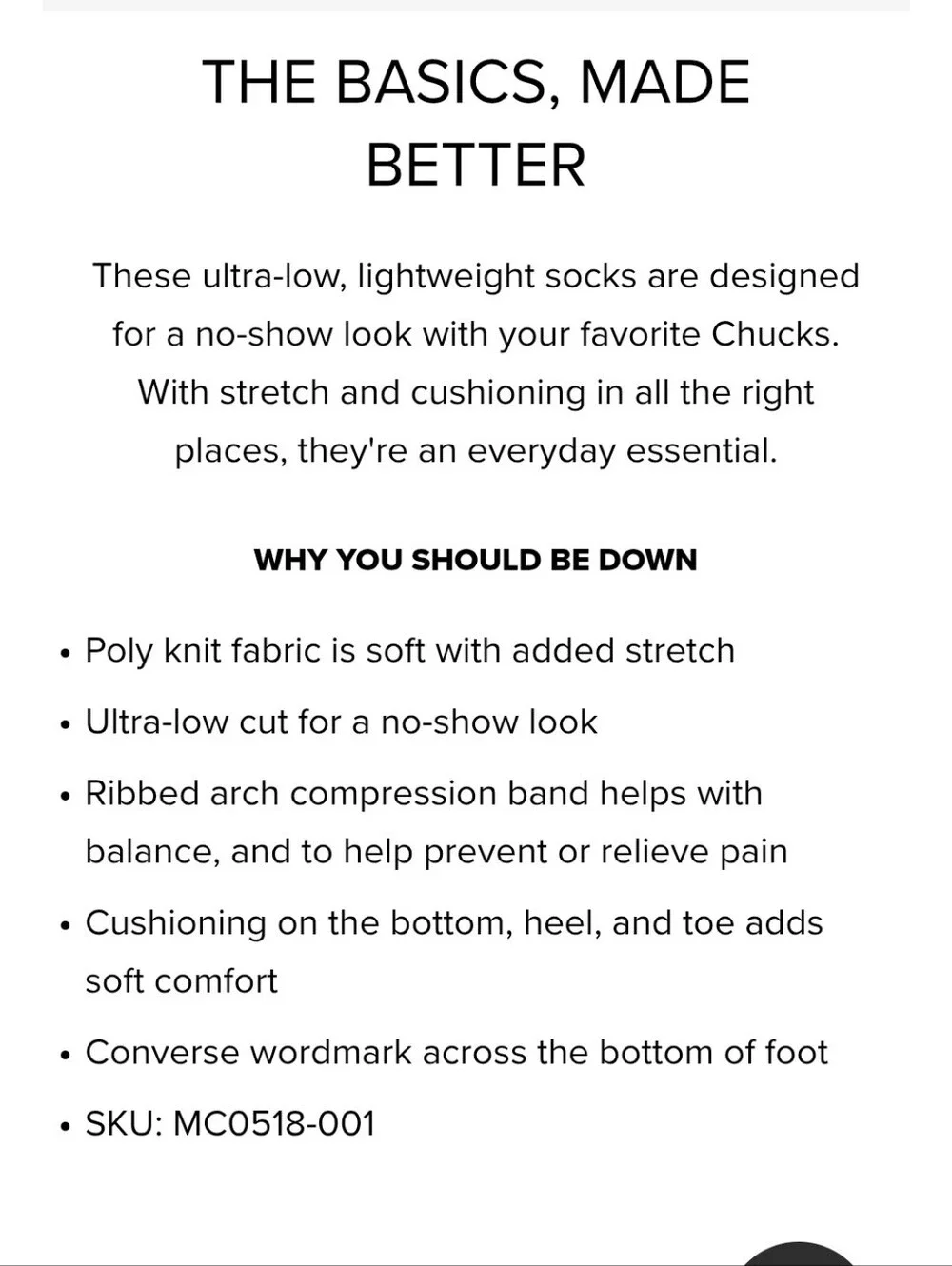 Converse 6-PK Foundational Liner Socks- Multi